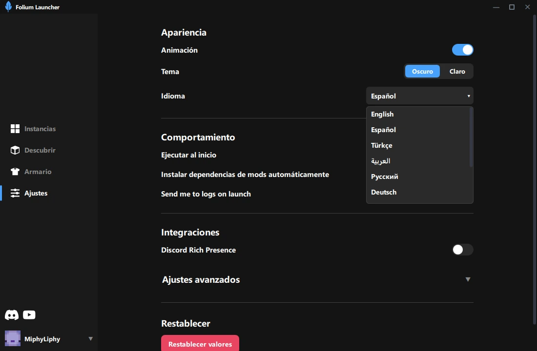 Settings in Folium